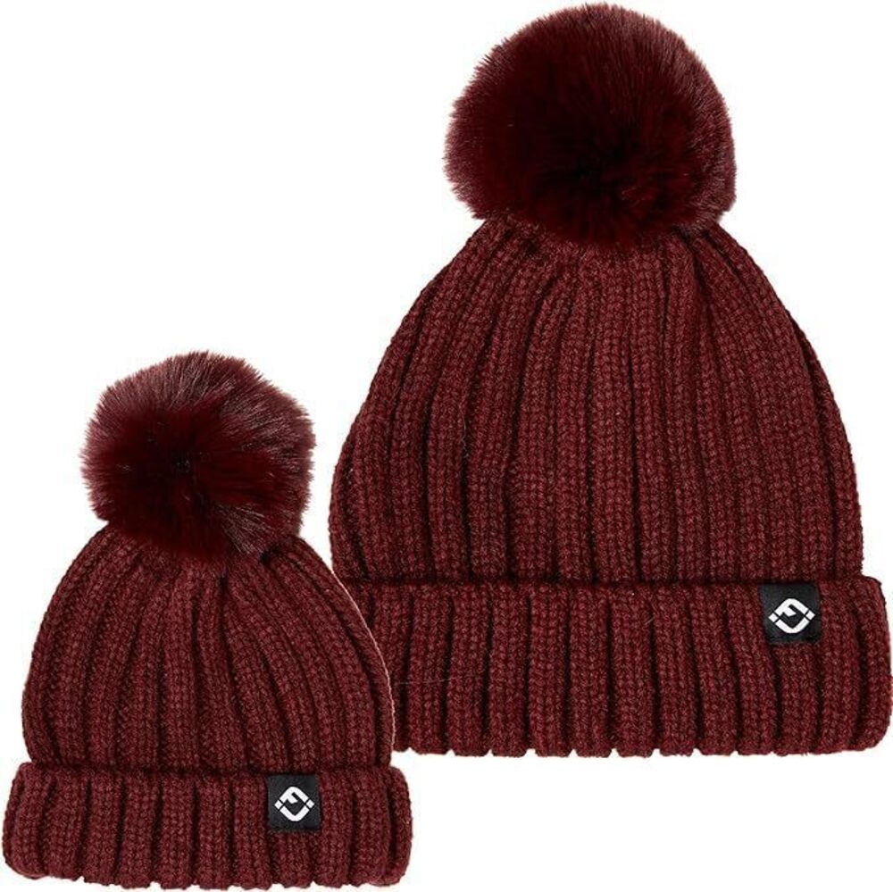 6679 Matching 2 Pack: Adult/Infant Bundle Detachable Pom Beanie